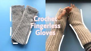 How to crochet fingerless gloves (beginner friendly)