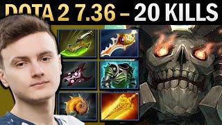 Wraith King Gameplay Miracle with 20 Kills and Armlet - Dota 2 7.36