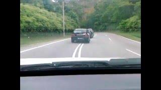 Nissan Skyline GT-R Turbo R33 vs Mitsubishi Lancer EVO IX 9 Malaysia Rain Hill Road Ulu Yam Racing