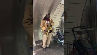 Street Musician in the Subway in New York City