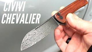 Civivi Chevalier Knife: Classy, Very Classy EDC - Damascus, Wood Handles