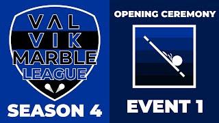 VALVIK Marble League Season 4 - OPENING CEREMONY + EVENT 1: Waterslide Sprint