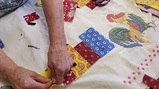 Sunday Slow-Stitching with Rita (Rooster Tablecloth) 