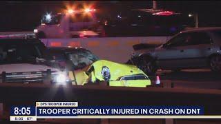 State trooper critically injured: Struck on Dallas HWY