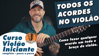 Todos os Acordes no violão | Como fazer qualquer acorde no violão | aula de violão