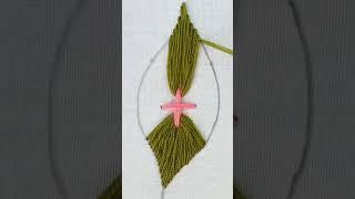 leaf embroidery for beginners