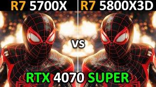 RYZEN 7 5700X vs RYZEN 7 5800X3D | RTX 4070 SUPER | Test in 16 Games | 1080p - 1440p | 2024