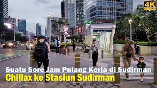 Senja Walk from Chillax to Dukuh Atas [Terowongan Kendal] via Sudirman Station JAKARTA 4K