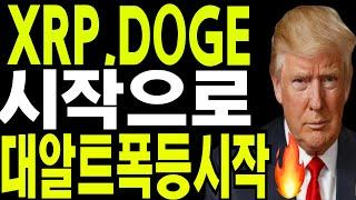 비트코인 도지코인 리플코인  XRP DOGE시작으로  2025년  대알트폭등장  시작의 서막