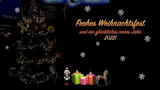 Festliche Weihnachtsgrußkarte mit Musik und Animationen