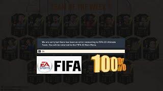 We Are Sorry But There Has Been An Error Connecting To FIFA 23 Ultimate Team