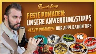 Our tips for the easy application of heavy pomades  | German + English subtitles