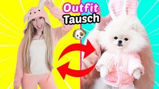 FLUFFY erster Winter OUTFIT TAUSCH ** HUNDE WELPE tauscht SHEIN OUTFITS für KALTE TAGE 2021**