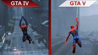 THE BIG COMPARISON 2 | GTA IV vs. GTA V SPIDER-MAN MODS | PC | ULTRA