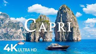 FLYING OVER CAPRI ISLAND (4K UHD) - Soothing Music Along With Beautiful Nature Video - 4K Video UHD