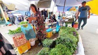 walking tour in traditional market in kelachay | پنجشنبه بازار کلاچای