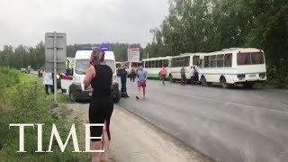 Thousands Evacuated Following Huge Explosions At Russian Ammunition Depot | TIME