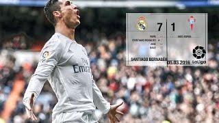 Real Madrid 7-1 Celta (La Liga 2015/16, matchday 28)