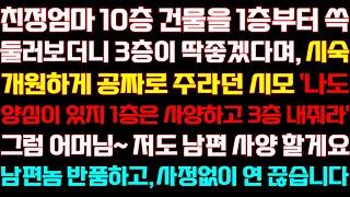 [반전 신청사연] 친정엄마 건물을 둘러보더니 시숙 병원하게 공짜로 주라던 시모 남편 반품하고 시댁으로 보내니 거품무는데/실화사연/사연낭독/라디오드라마/신청사연 라디오/사이다썰