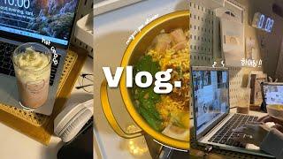 daily vlog️: pulling an all nighter, productive day, ramyun for dinner, what i eat in a day