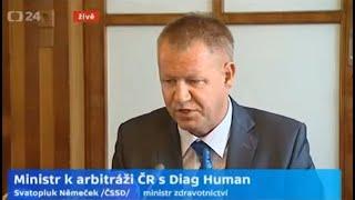 S  Němeček k arbitráži ČR s Diag Human