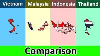 Vietnam VS Malaysia VS Indonesia VS Thailand | Comparison | Datadotcom