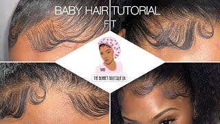 SWOOPED BABY HAIR/EDGES TUTORIAL-NO LIFTING OR FLAKING || BBYJEWELX