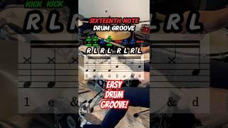 How to play a Sixteenth Note Drum Groove (Drum Lesson) #drums