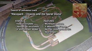 Testrun of WIP "Racepark - Choices and the Spiral Dome"