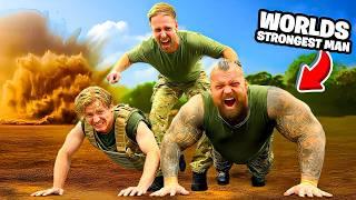 World’s Strongest Man Tries British Army Fitness Test | Passes?!