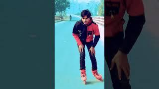 Riding skates on road Bangladesh skater Jakirul #roads #reaction  #Skating video #skating #india