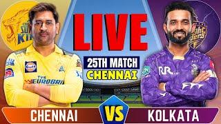 Chennai vs Kolkata, IPL 2025 25th Match Live | Live Cricket Match Today | CSK vs KKR | Live Match