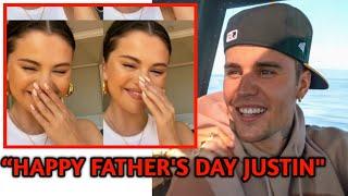 JUSTIN Bieber gets EXCITED as Selena Gomez WISHES HIM a HAPPY FATHER'S DAY
