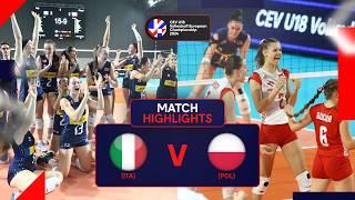 Highlights | Italy vs. Poland - CEV U18 Volleyball European Championship 2024 | Bronze Medal W