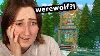 building a TINY HOUSE for a werewolf in the sims
