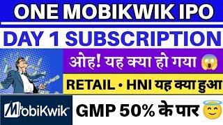 Mobikwik IPO Day 2 Subscription Status | Mobikwik IPO | Mobikwik IPO GMP Today 