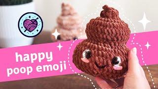  NO-SEW happy poop emoji amigurumi turoial  | US terms | lala crochet boutique 