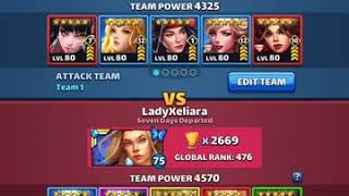 Raid vs LadyXeliaria in 7DD - empires and puzzles