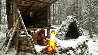 Build another warm winter shelter, do it all yourself-My daily life