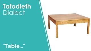 Tafodieth - How do we say "table"? (Learn Welsh)