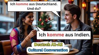 Kulturelle Unterschiede entdecken: Ein einfaches Gespräch auf Deutsch A1-A2 | german conversation