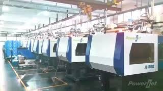 A factory full of Powerjet JT series electric injection molding machines