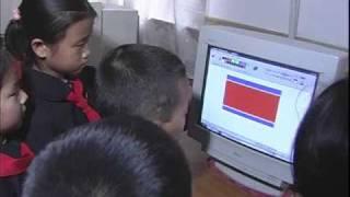 North Korean School Kids Learn How to Use a Computer