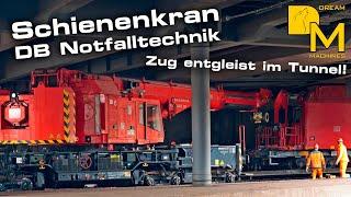 Fatal derailment in tunnel at central station! ️ bad incident recovery with mighty railway crane