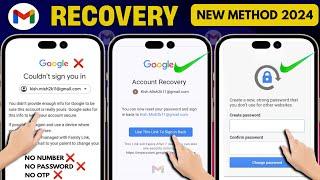 How to Recover Gmail Account without Phone Number and Recovery Email 2024 |! Gmail Account Recovery