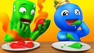 SPICY FOOD with BLUE & GREEN | SAD STORY | Rainbow Friends 2 | Cartoon Animation