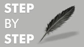 How To Draw a Realistic Feather Step by Step [EASY TO FOLLOW]