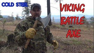 Camping with a battle axe. Cold Steel Viking Battle Axe review and testing