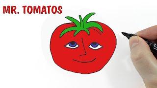 Рисуем Мистер Помидор из игры Mr. Tomatos