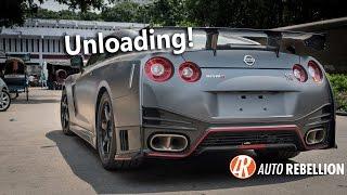 Unloading the Nismo R35 GTR in Dhaka!